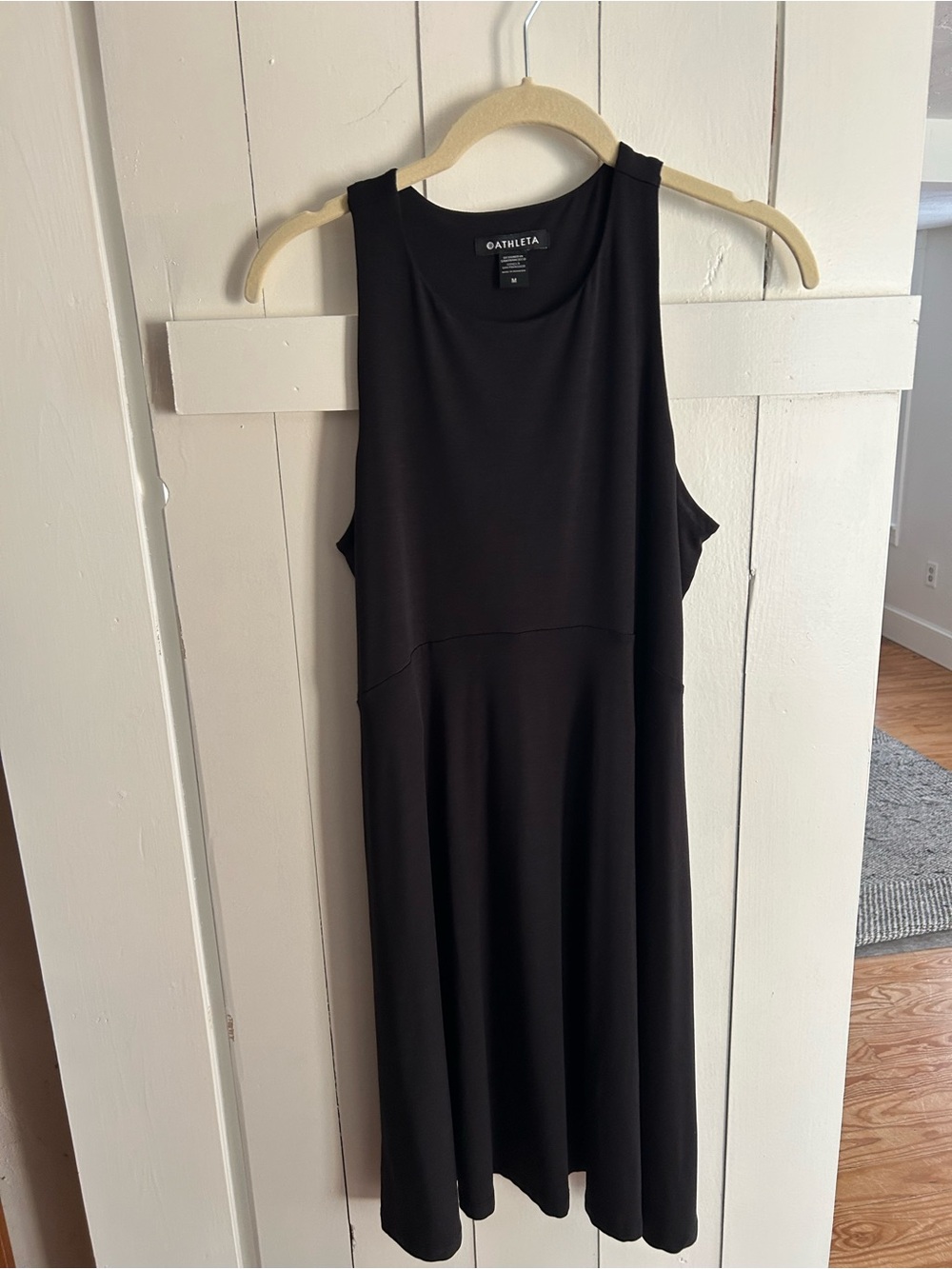Athleta Black Sleeveless Midi Dress